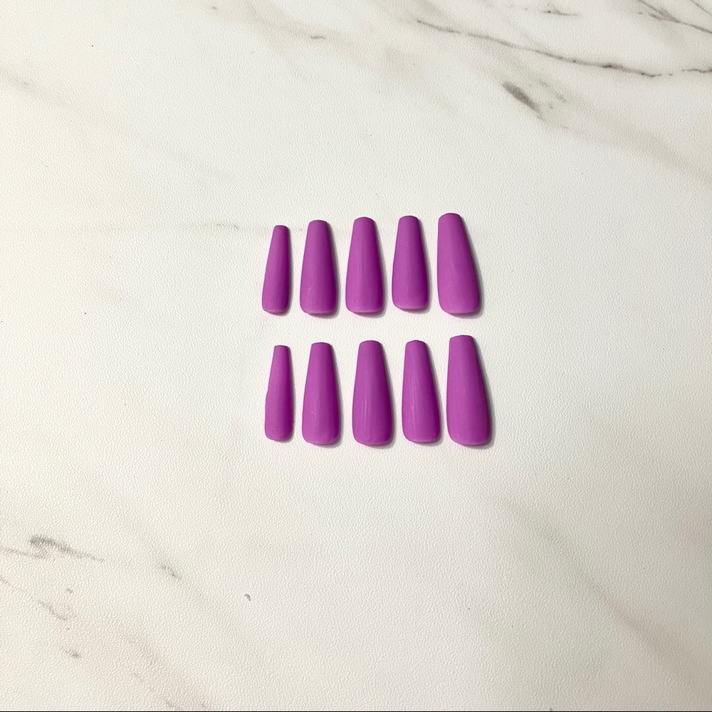 Reusable Handmade purple press on nail false nail fake nail